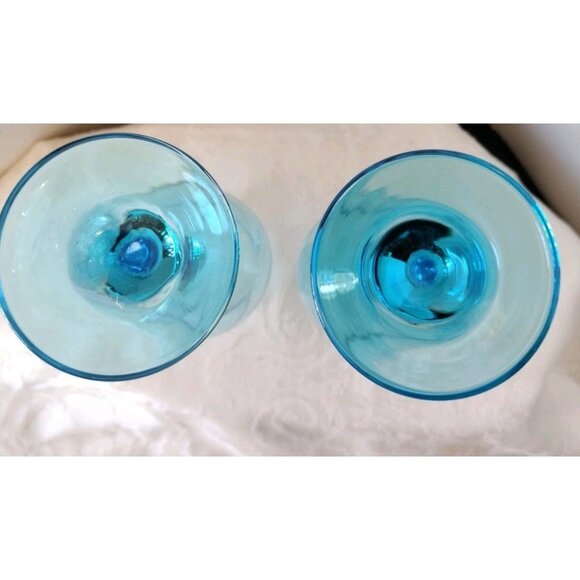 Cristar Sky Blue 13oz Rioja Stemmed 8"1/4 Goblet Wine Water Set Of 2 Glass New - Picture 9 of 10